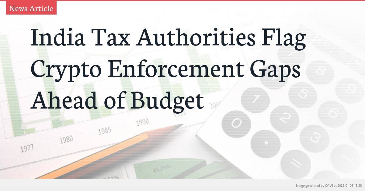 India Tax Authorities Flag Crypto Enforcement Gaps Ahead of Budget