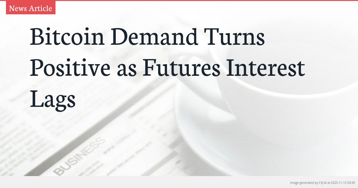 Bitcoin Demand Turns Positive as Futures Interest Lags