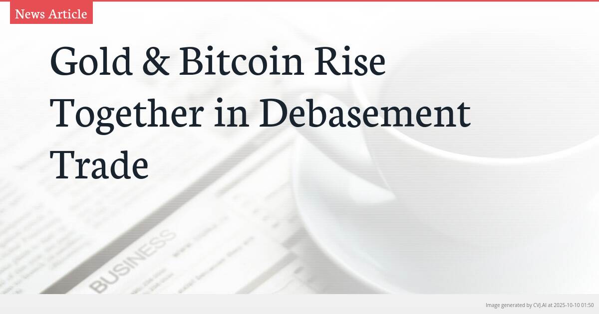 Gold & Bitcoin Rise Together in Debasement Trade