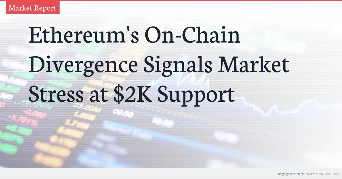 Ethereum’s On-Chain Divergence Signals Market Stress at $2K Support