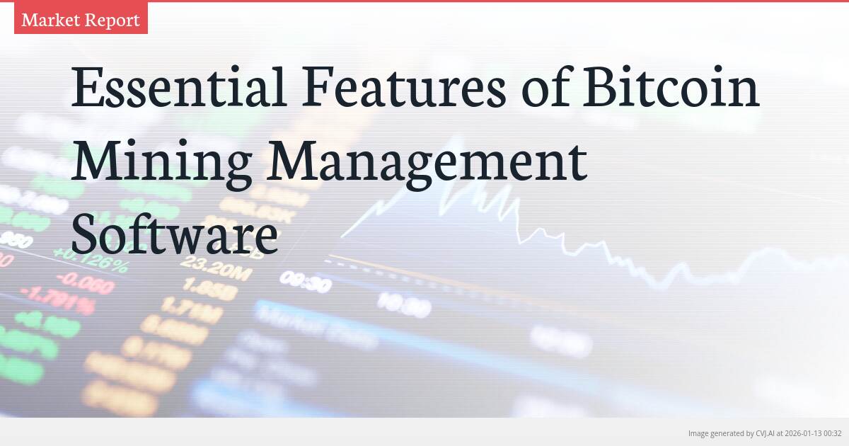 Essential Features of Bitcoin Mining Management Software