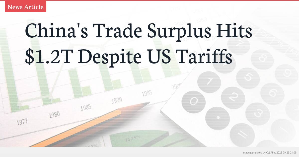 China’s Trade Surplus Hits $1.2T Despite US Tariffs