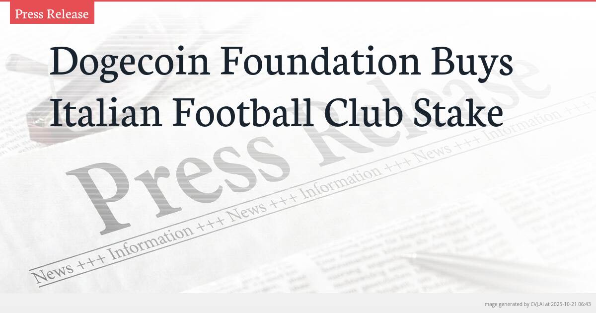 Dogecoin Foundation Buys Italian Football Club Stake