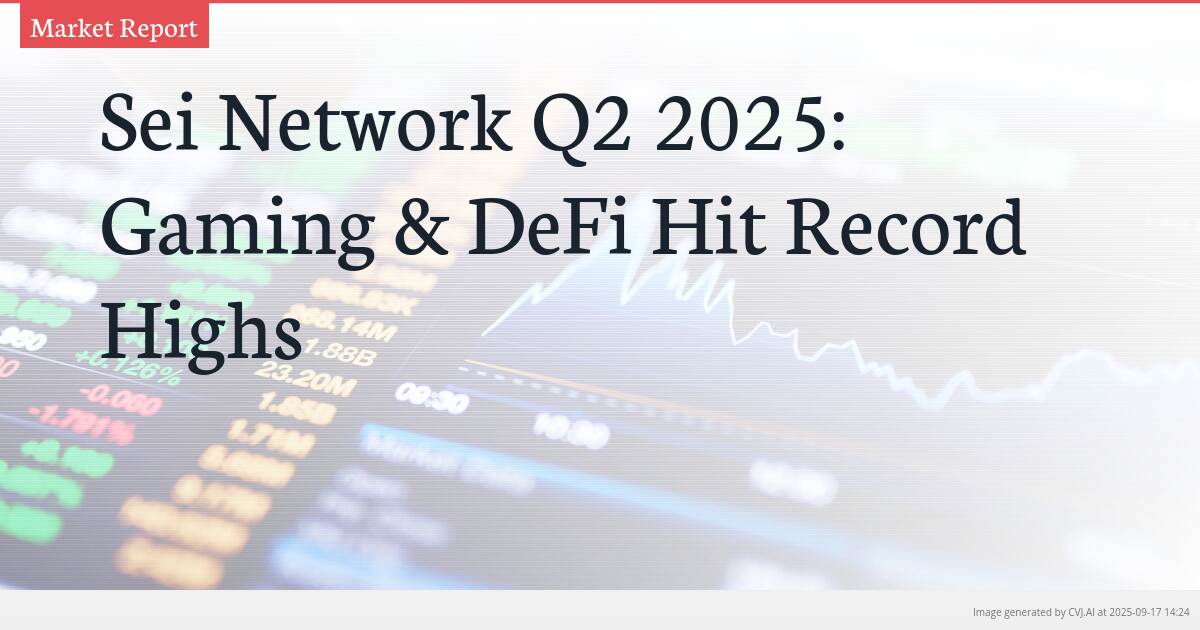 Sei Network Q2 2025: Gaming & DeFi Hit Record Highs