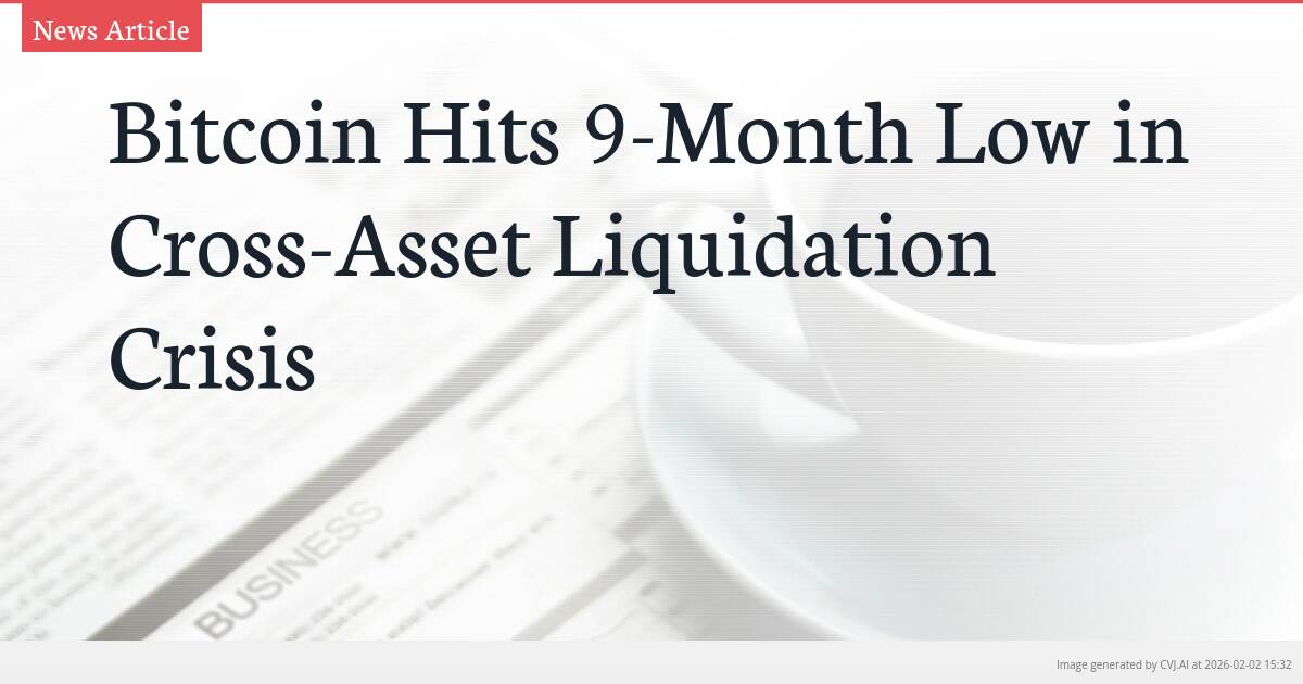 Bitcoin Hits 9-Month Low in Cross-Asset Liquidation Crisis