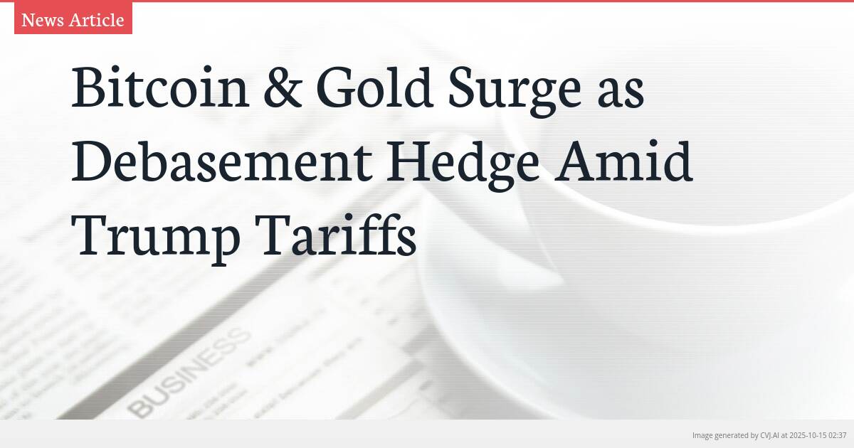 Bitcoin & Gold Surge as Debasement Hedge Amid Trump Tariffs
