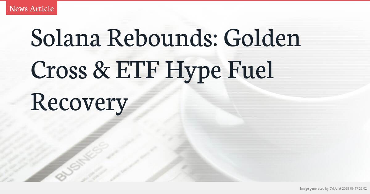 Solana Rebounds: Golden Cross & ETF Hype Fuel Recovery