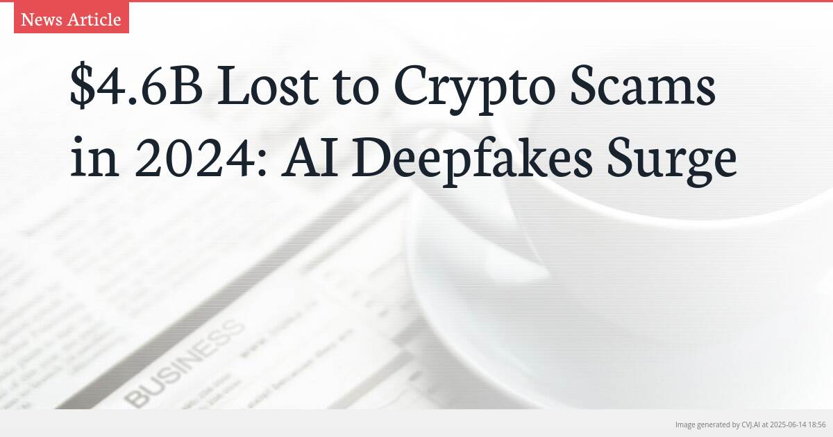 $4.6B Lost to Crypto Scams in 2024: AI Deepfakes Surge