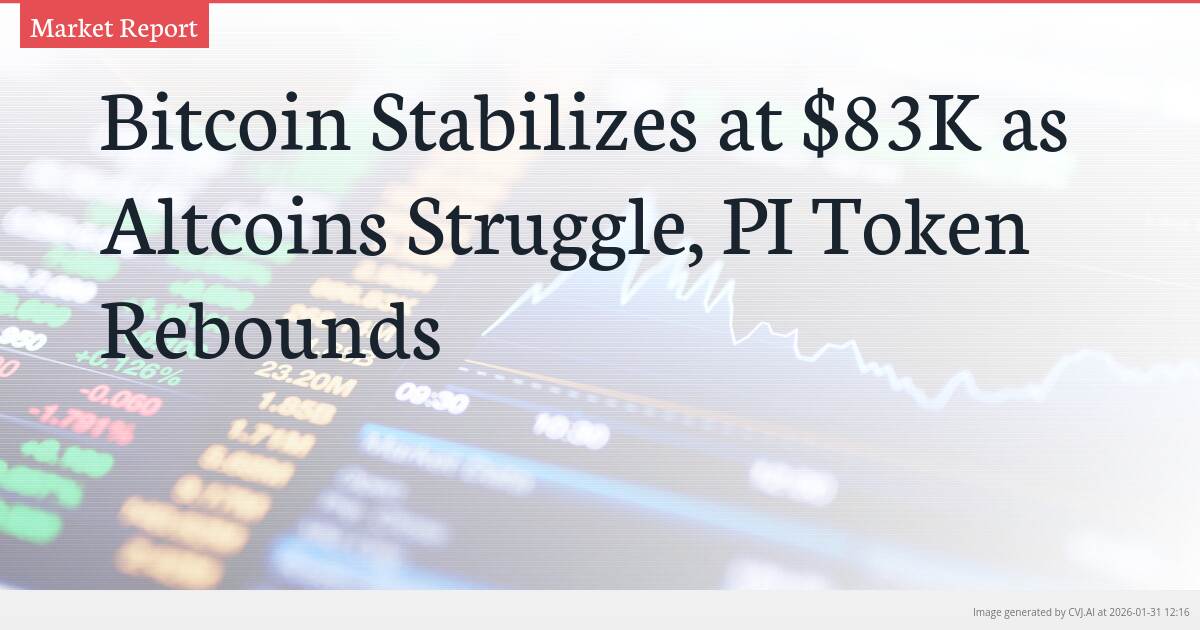 Bitcoin Stabilizes at $83K as Altcoins Struggle, PI Token Rebounds