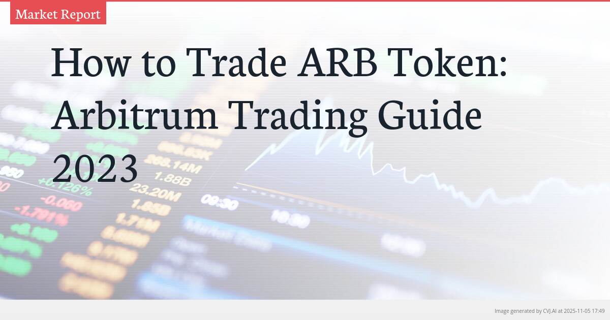 How to Trade ARB Token: Arbitrum Trading Guide 2023