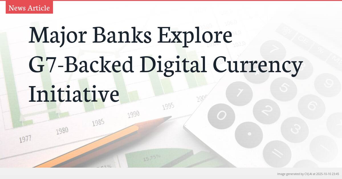 Major Banks Explore G7-Backed Digital Currency Initiative