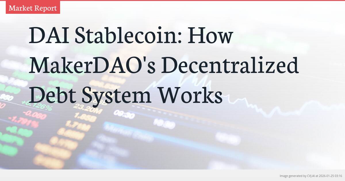 DAI Stablecoin: How MakerDAO’s Decentralized Debt System Works