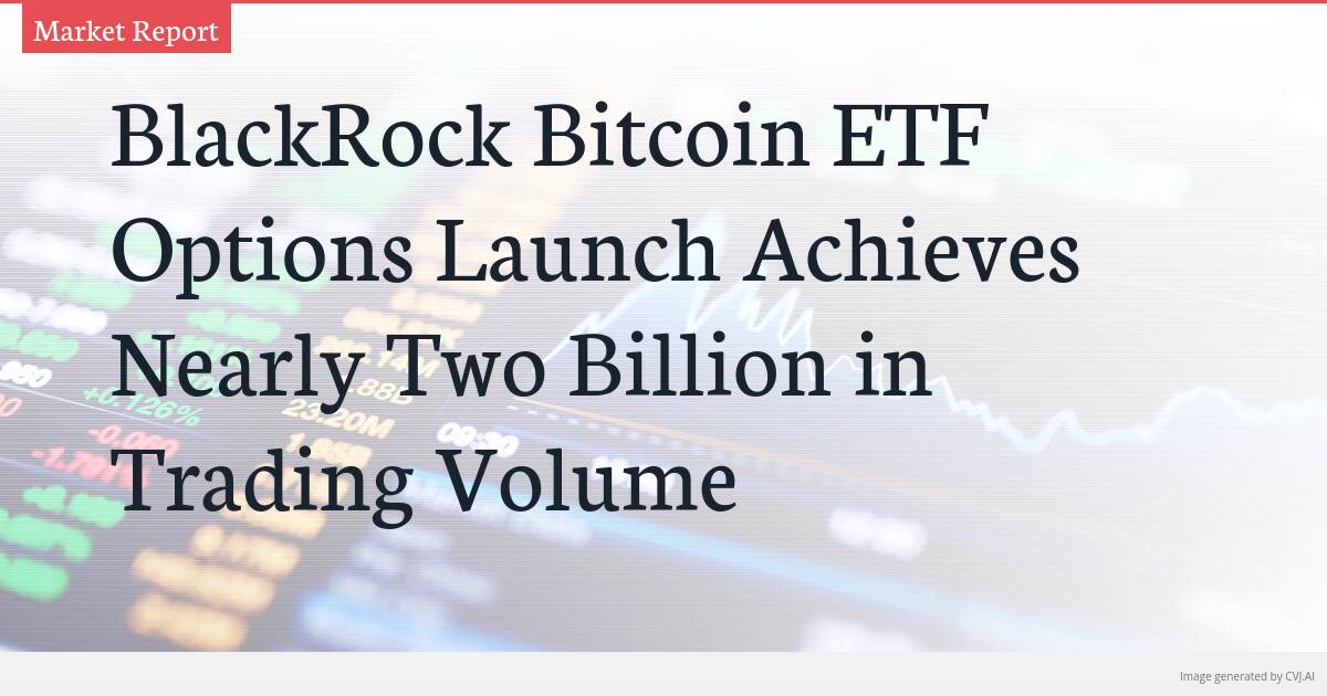 BlackRock Bitcoin ETF Options Launch Achieves Nearly Two Billion in Trading Volume