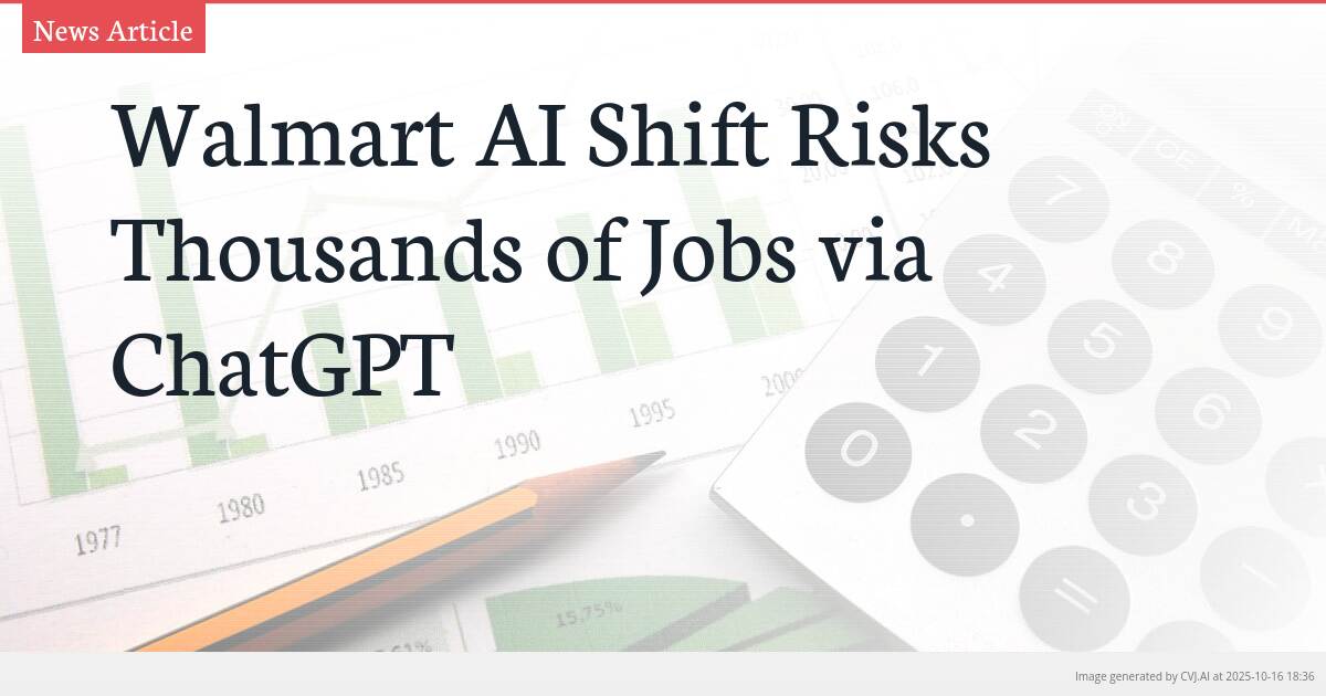 Walmart AI Shift Risks Thousands of Jobs via ChatGPT