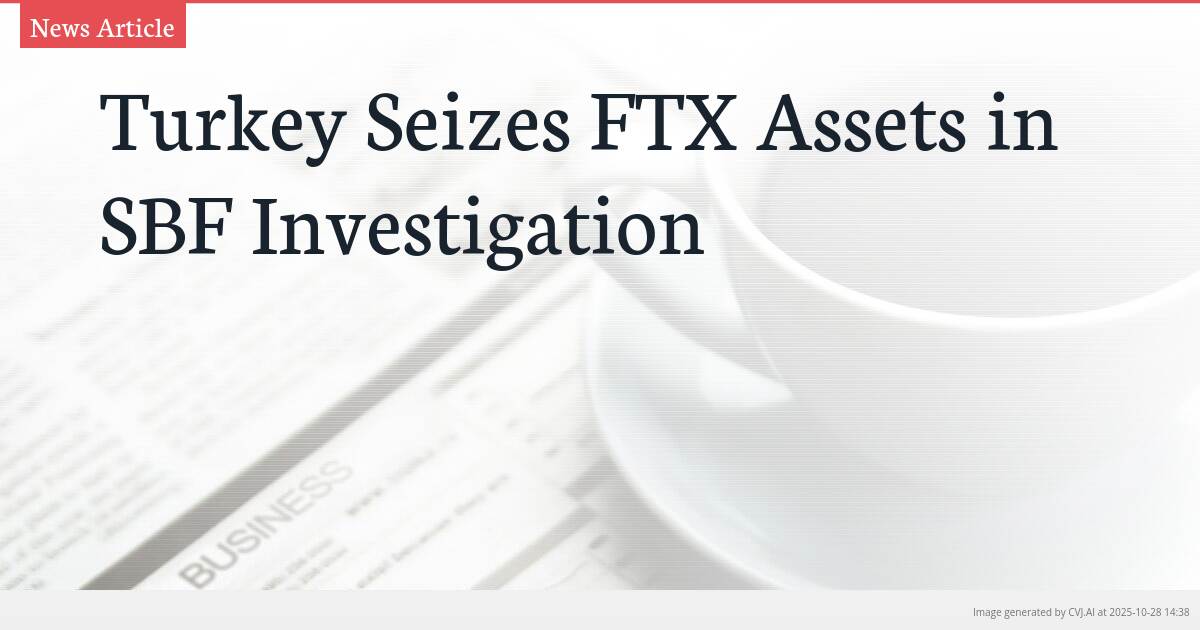 Turkey Seizes FTX Assets in SBF Investigation