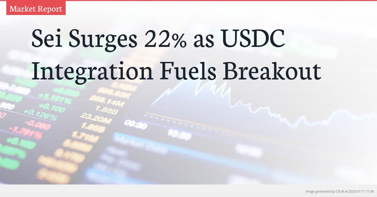 Sei Surges 22% as USDC Integration Fuels Breakout