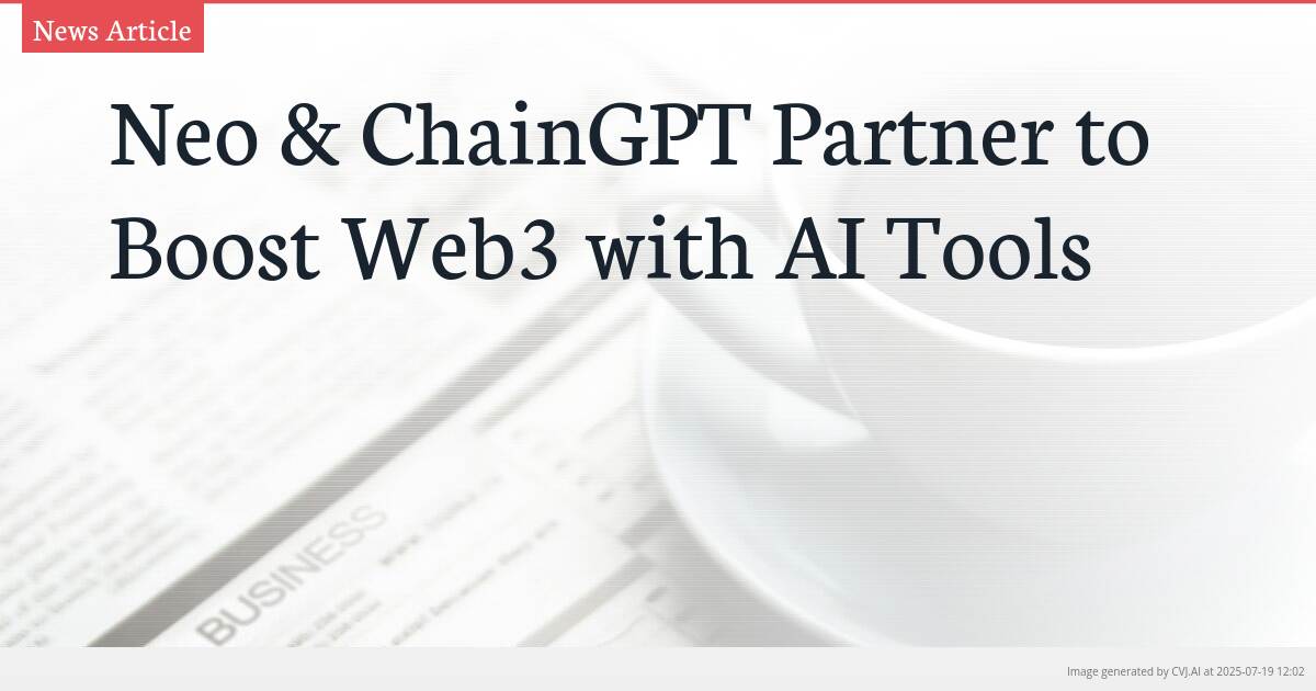 Neo & ChainGPT Partner to Boost Web3 with AI Tools
