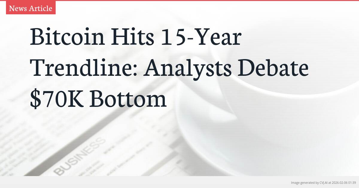 Bitcoin Hits 15-Year Trendline: Analysts Debate $70K Bottom
