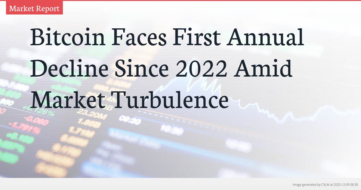Bitcoin Faces First Annual Decline Since 2022 Amid Market Turbulence