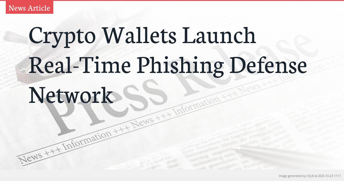 Crypto Wallets Launch Real-Time Phishing Defense Network Crypto Wallets Launch Real-Time Phishing Defense Network