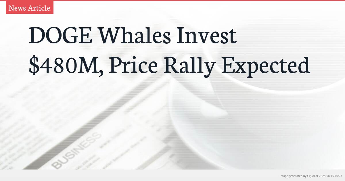 DOGE Whales Invest $480M, Price Rally Expected