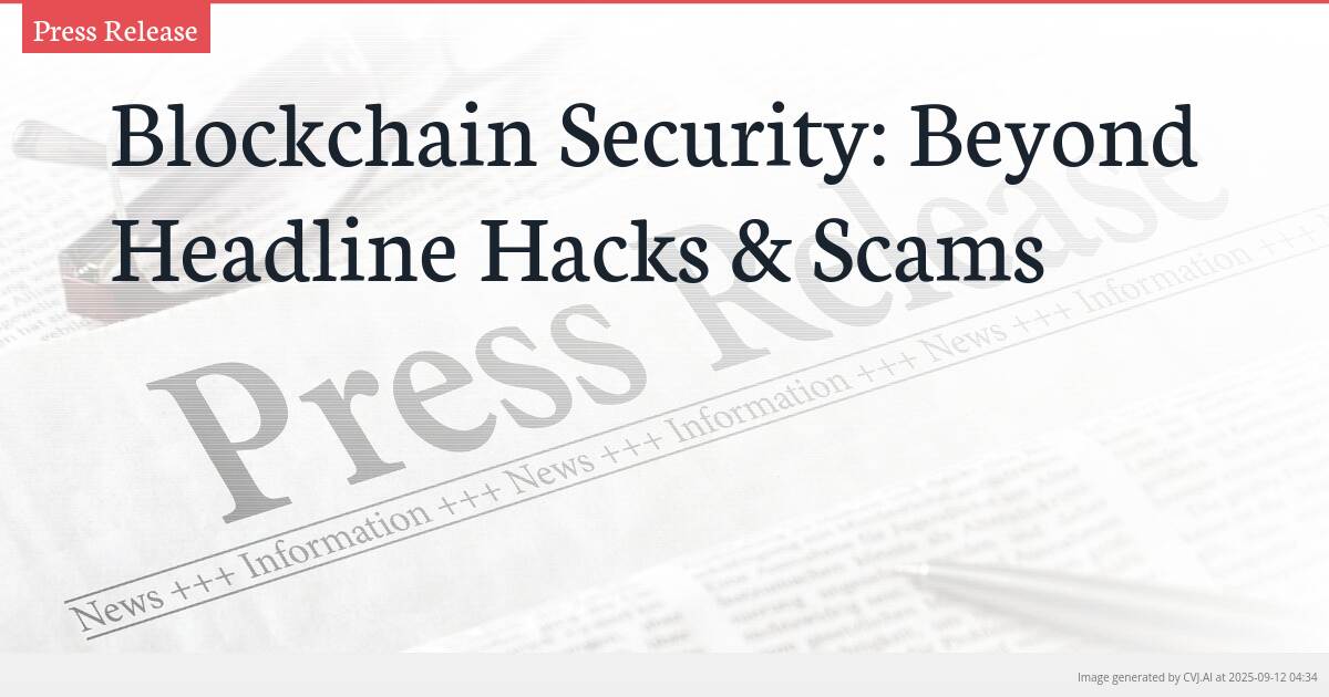 Blockchain Security: Beyond Headline Hacks & Scams