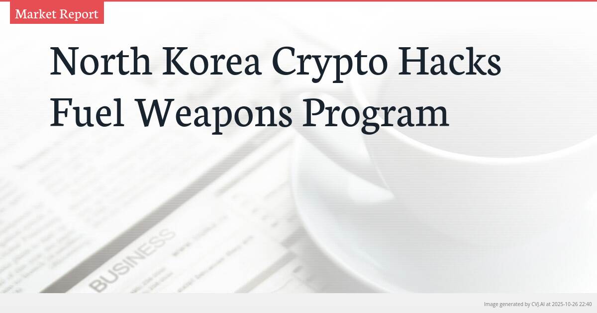 North Korea Crypto Hacks Fuel Weapons Program North Korea Crypto Hacks Fuel Weapons Program
