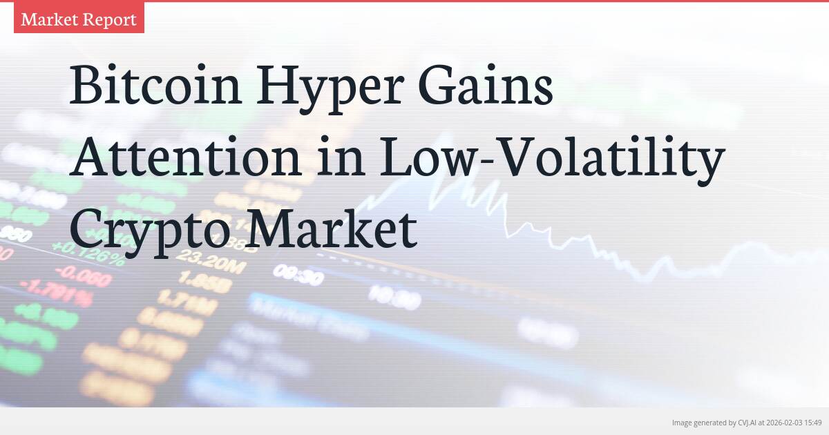 Bitcoin Hyper Gains Attention in Low-Volatility Crypto Market