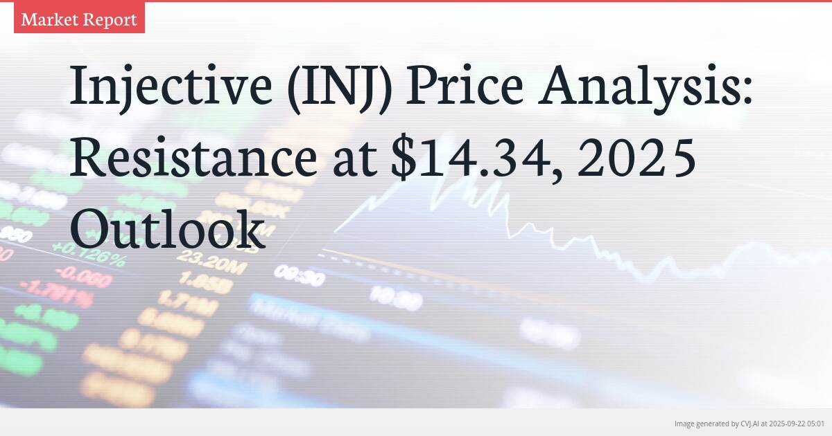 Injective (INJ) Price Analysis: Resistance at $14.34, 2025 Outlook