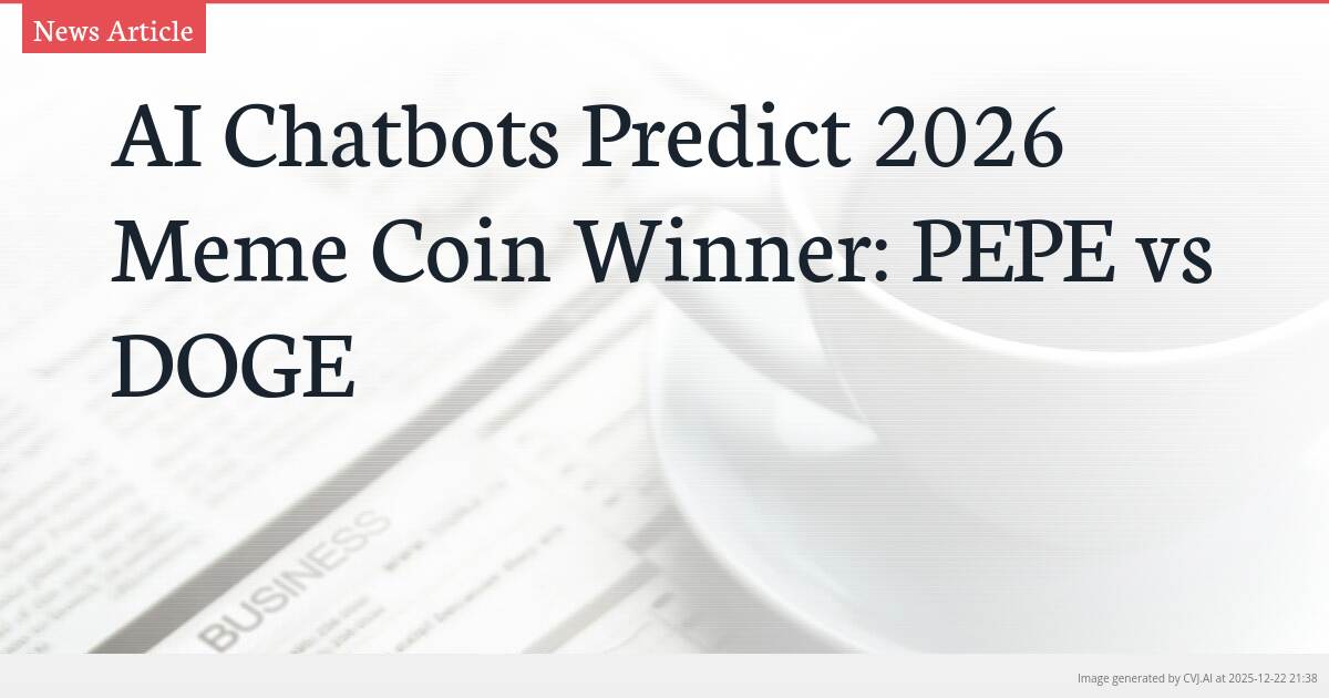 AI Chatbots Predict 2026 Meme Coin Winner: PEPE vs DOGE