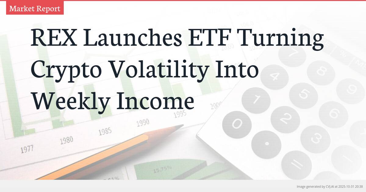 REX Launches ETF Turning Crypto Volatility Into Weekly Income