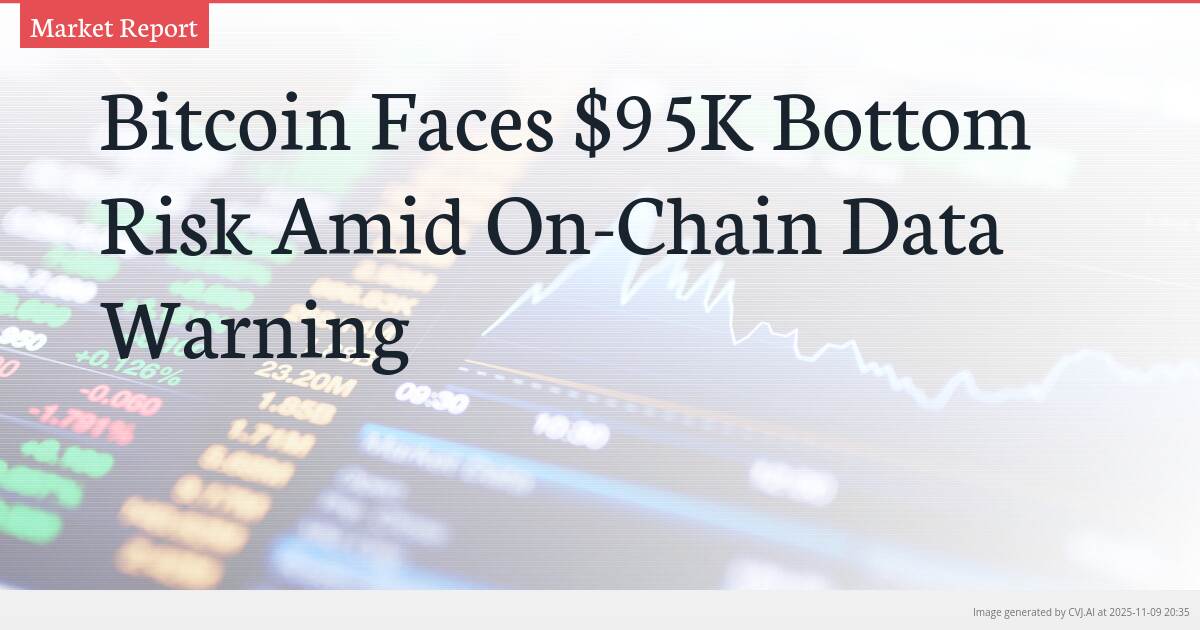 Bitcoin Faces $95K Bottom Risk Amid On-Chain Data Warning
