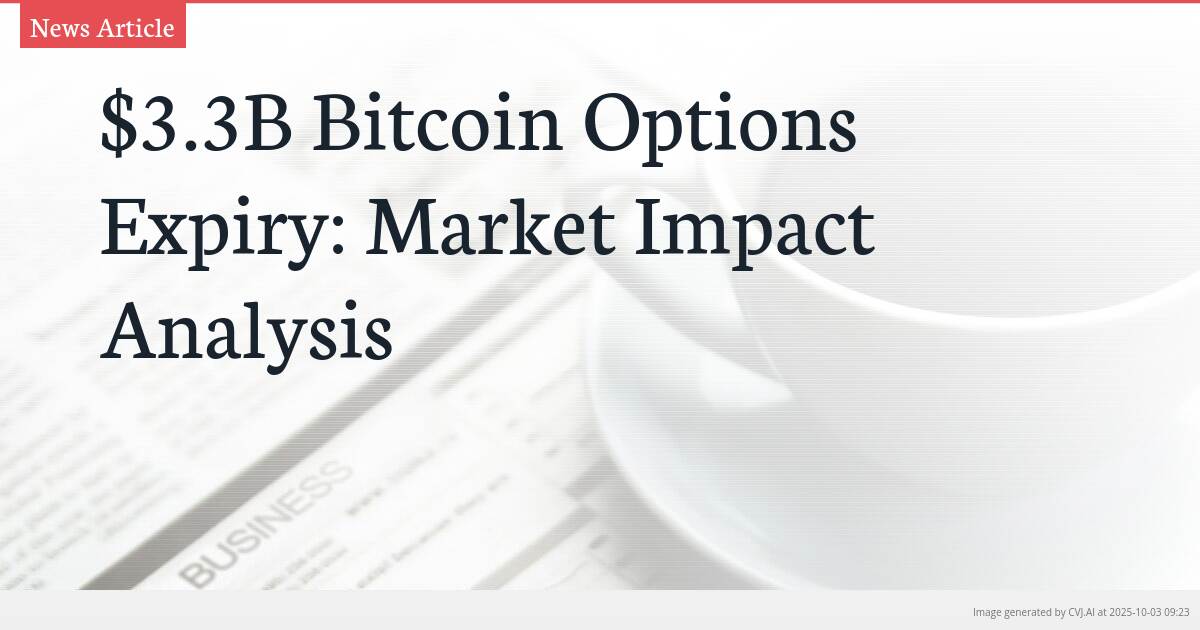$3.3B Bitcoin Options Expiry: Market Impact Analysis