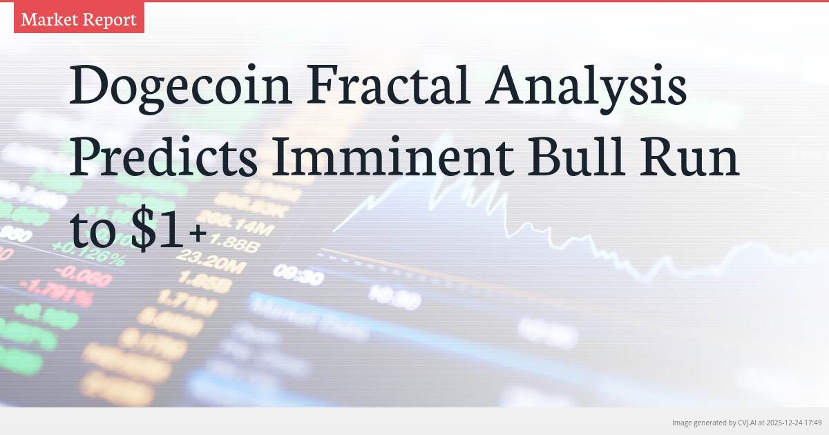 Dogecoin Fractal Analysis Predicts Imminent Bull Run to $1+