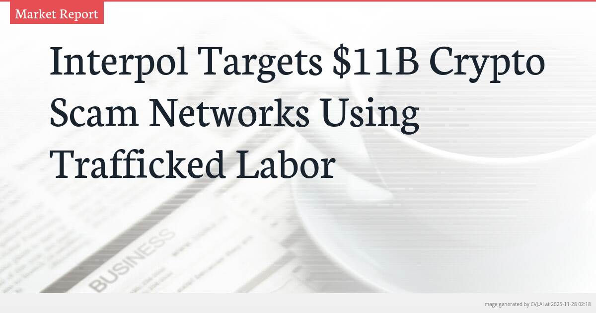 Interpol Targets $11B Crypto Scam Networks Using Trafficked Labor