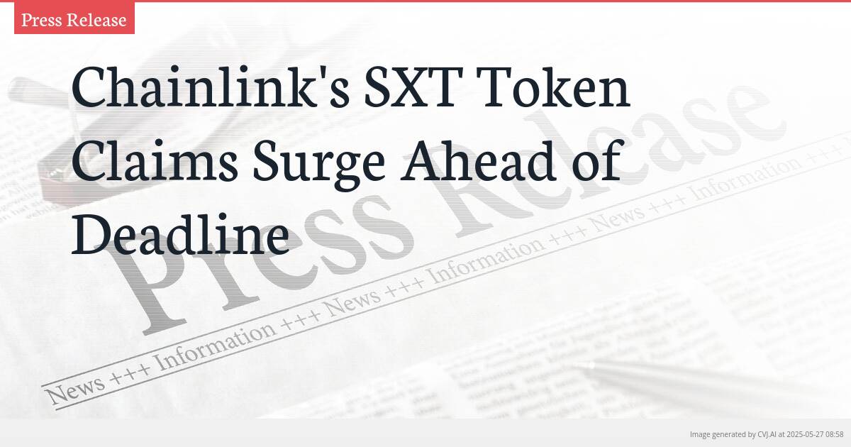Chainlink’s SXT Token Claims Surge Ahead of Deadline