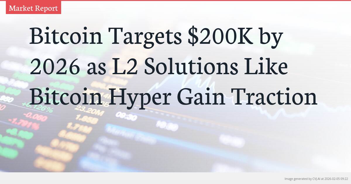 Bitcoin Targets $200K by 2026 as L2 Solutions Like Bitcoin Hyper Gain Traction