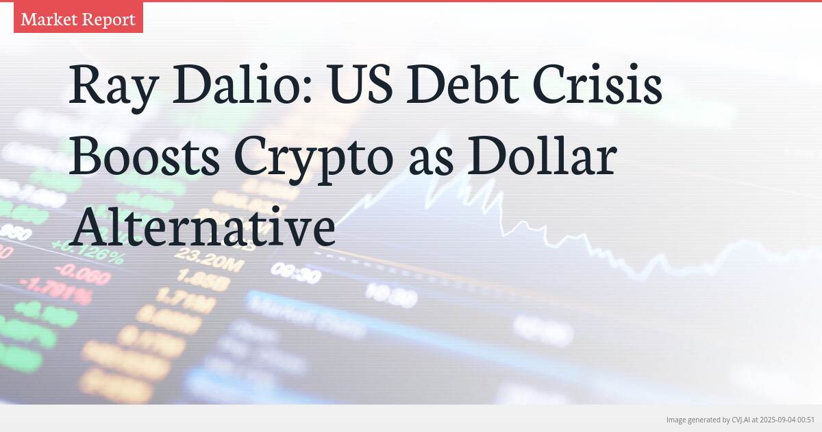 Ray Dalio: US Debt Crisis Boosts Crypto as Dollar Alternative