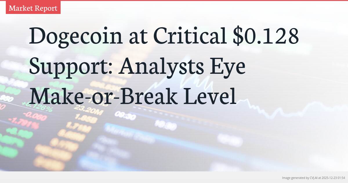 Dogecoin at Critical $0.128 Support: Analysts Eye Make-or-Break Level