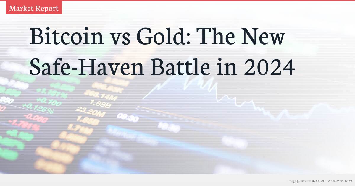 Bitcoin vs Gold: The New Safe-Haven Battle in 2024