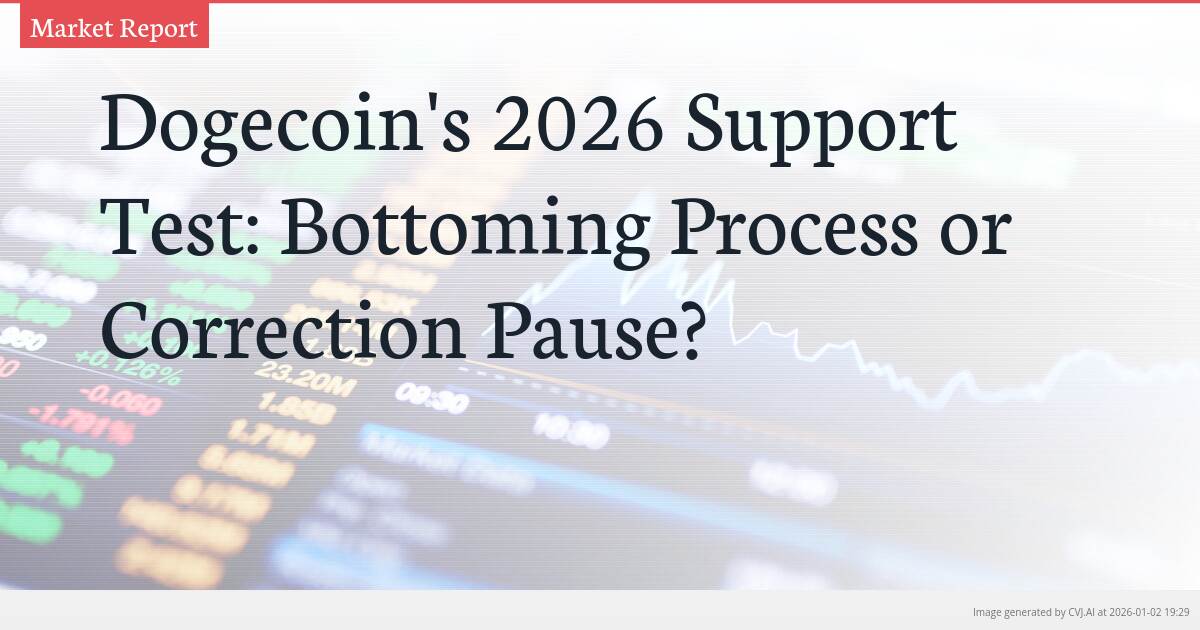Dogecoin’s 2026 Support Test: Bottoming Process or Correction Pause?