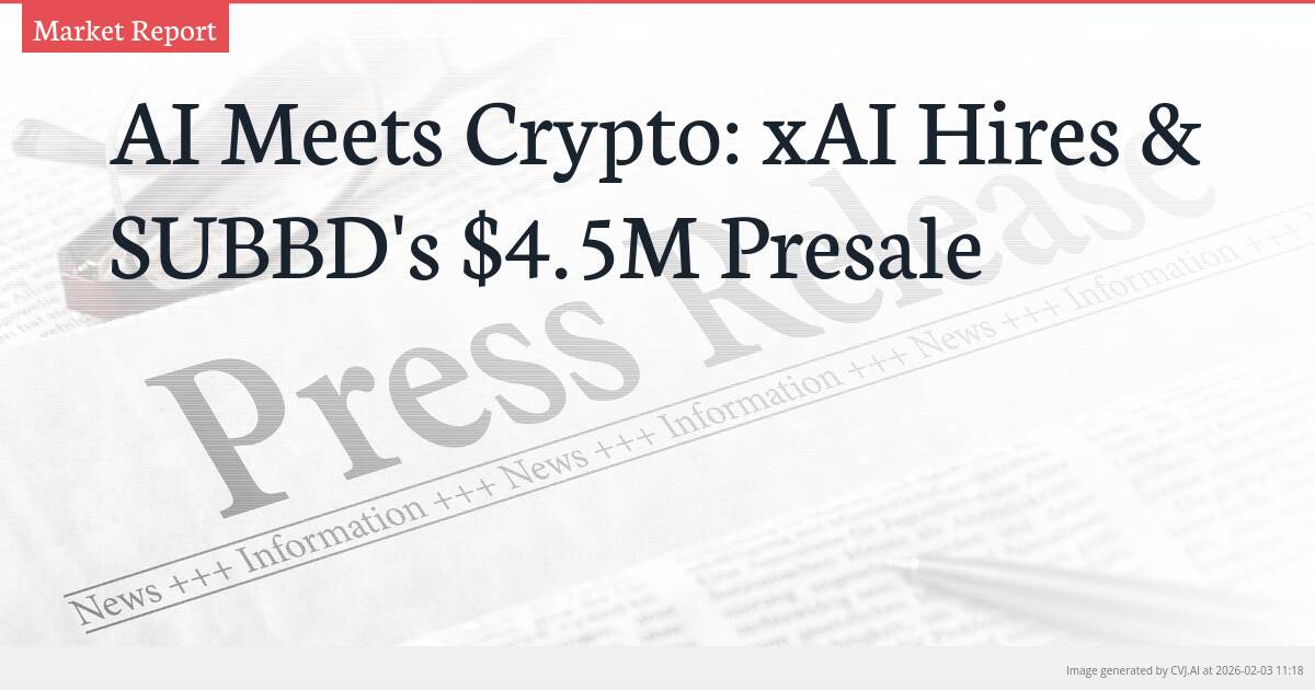AI Meets Crypto: xAI Hires & SUBBD’s $4.5M Presale
