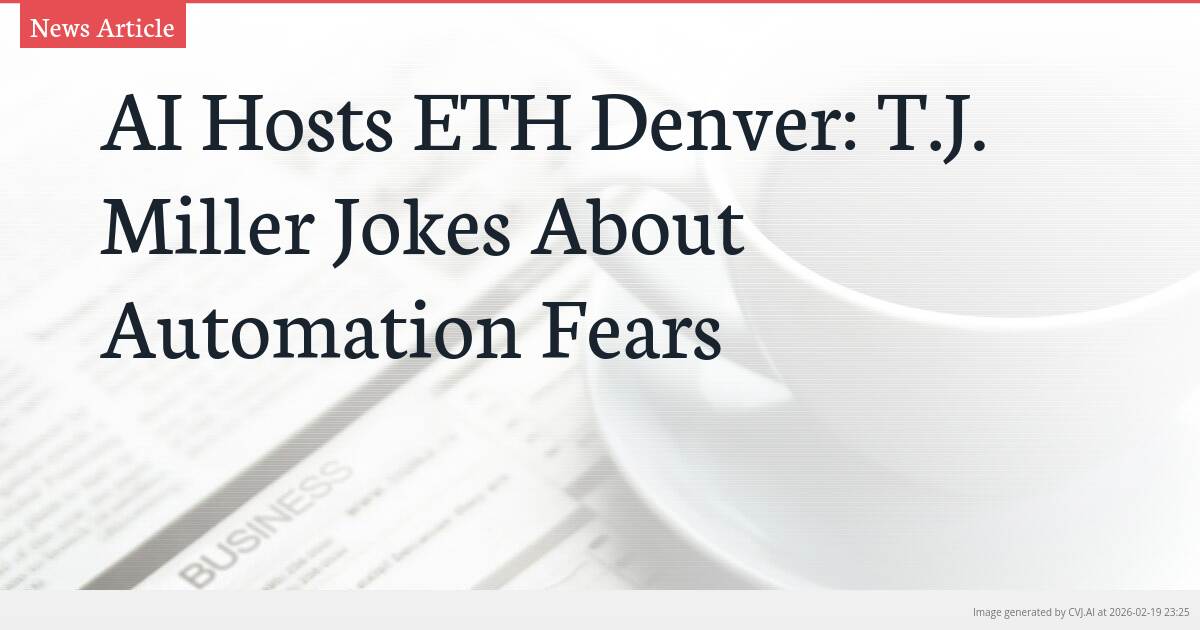 AI Hosts ETH Denver: T.J. Miller Jokes About Automation Fears