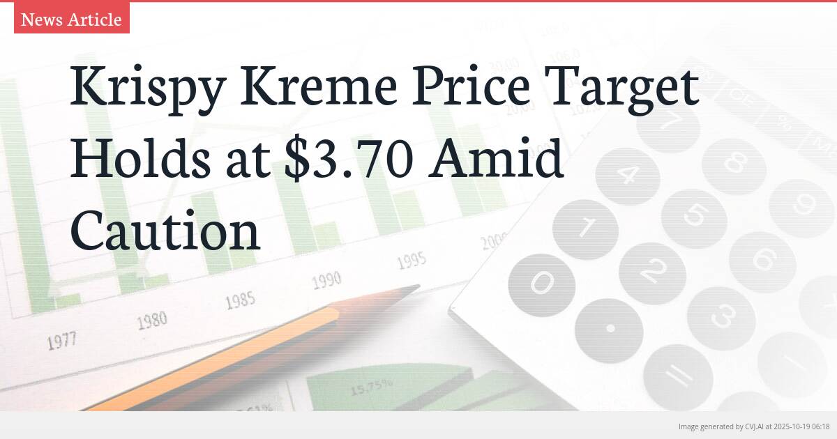 Krispy Kreme Price Target Holds at $3.70 Amid Caution