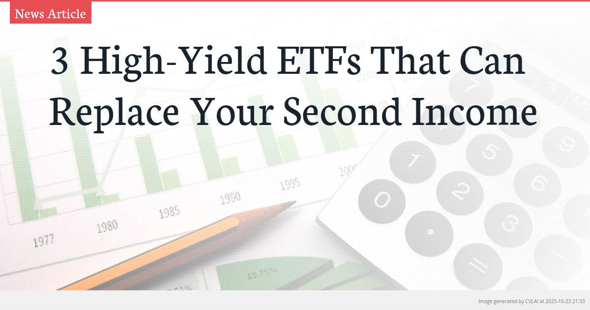 3 High-Yield ETFs That Can Replace Your Second Income