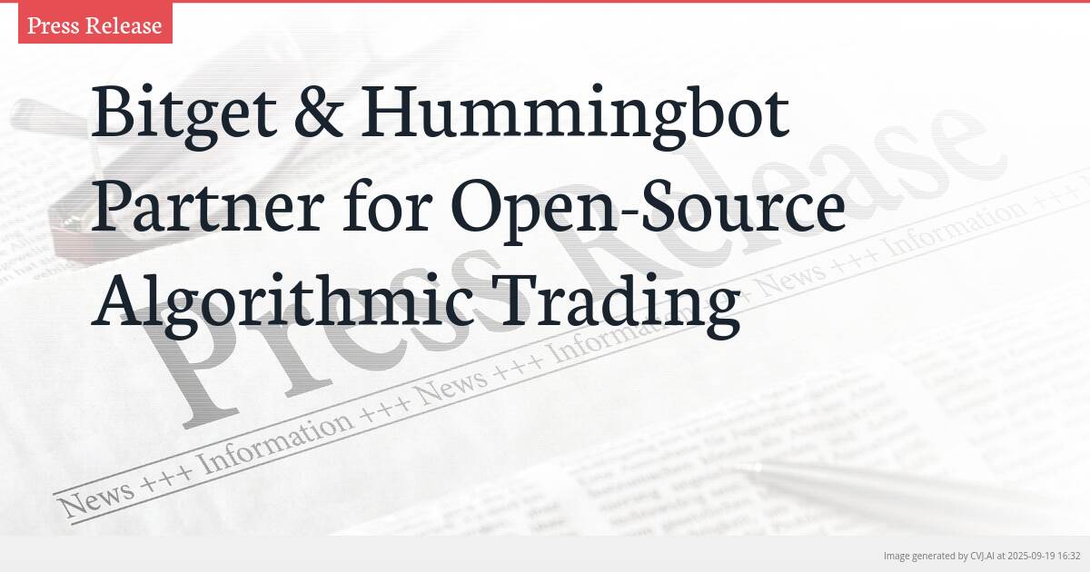 Bitget & Hummingbot Partner for Open-Source Algorithmic Trading