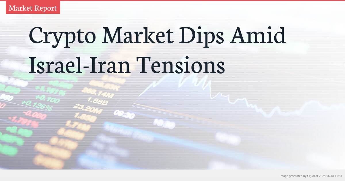 Crypto Market Dips Amid Israel-Iran Tensions