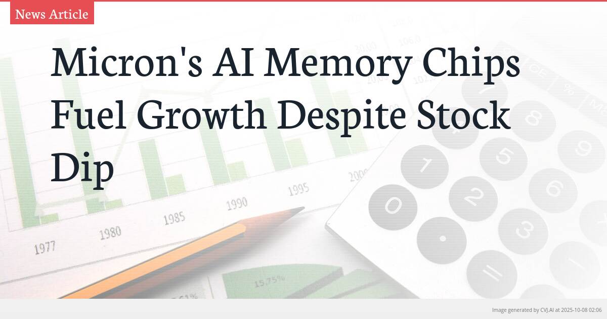 Micron’s AI Memory Chips Fuel Growth Despite Stock Dip