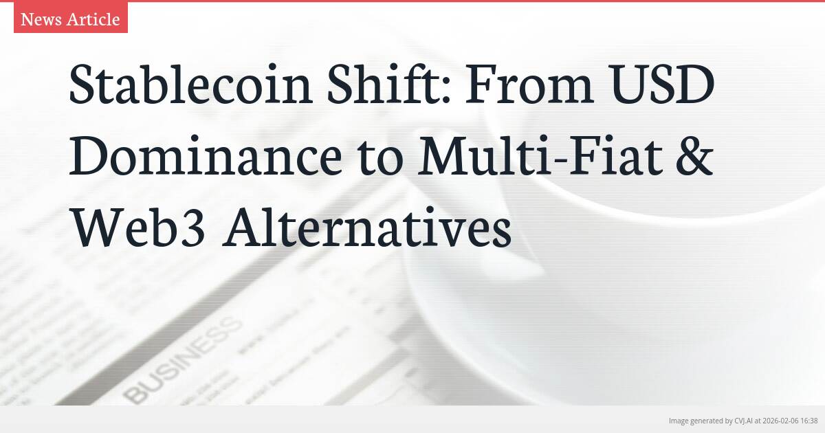 Stablecoin Shift: From USD Dominance to Multi-Fiat & Web3 Alternatives