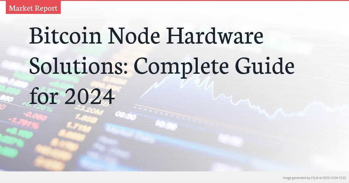 Bitcoin Node Hardware Solutions: Complete Guide for 2024